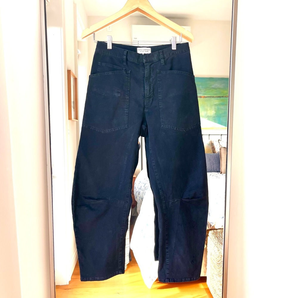Nili Lotan Black Shon Cotton Pants